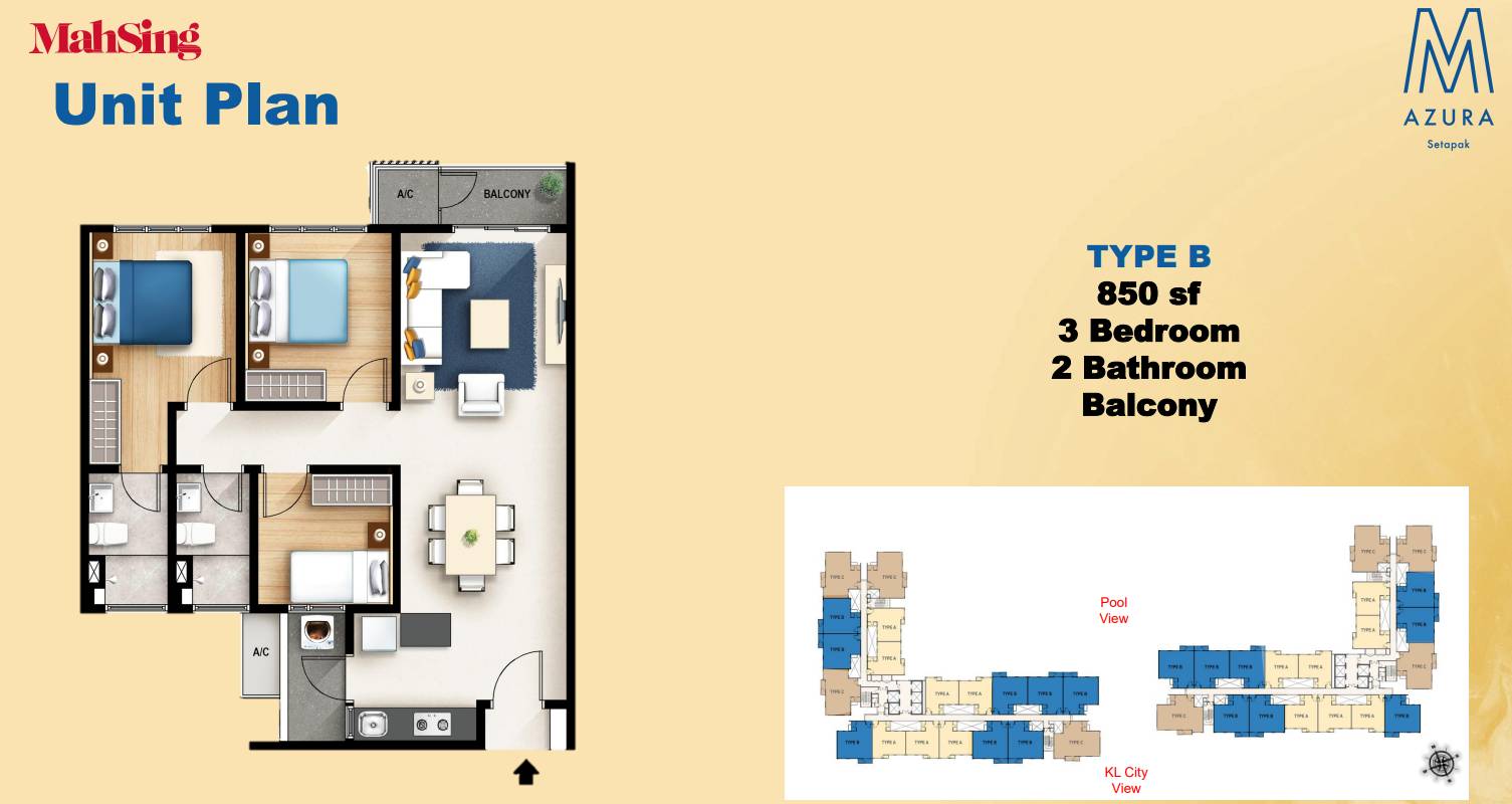 M Azura Setapak Type B