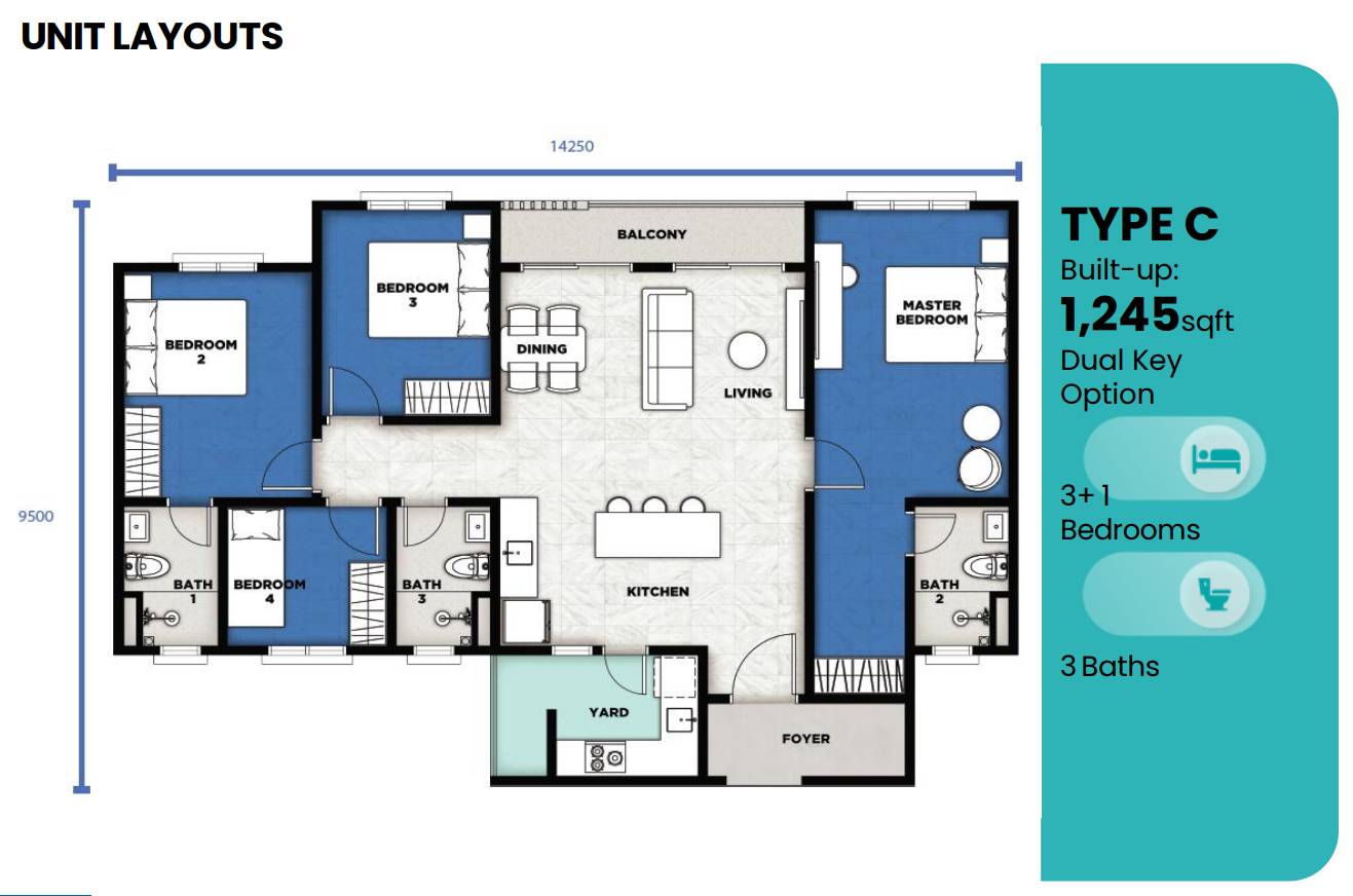 Prestonie Suites EduSphere Cyberjaya Type C (1)